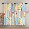 thumbnail image 4 of Pioneer Flower Floral Print Pattern Teens Curtains,Teens Insulated Curtains Set Of 2,Bedroom Essentials,Toddler Room Decor 52"x63", 4 of 4