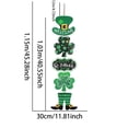 thumbnail image 3 of romoty St. Patrick's Day Porch Sign, 45.28 x 11.81 Inch Vertical Wooden Welcome Door Banner, Lucky Shamrock Leprechaun Decor for Front Door Wall and Entryway, 3 of 6