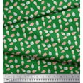 thumbnail image 3 of Soimoi Green polyester Crepe Fabric Dot & Cupcake Food Print Fabric by the Yard 52 Inch Wide, 3 of 3