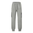 thumbnail image 5 of Zylanna Men's Casual Outfit Sets, Elastic Waist Turndown Collar 2 Piece Long Sleeve Pullover + Pants Sets for Men Gray, 5 of 5