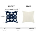 thumbnail image 5 of 4th of July Pillow Covers 20x20 Blue and White Patriotic Stars Outdoor Decor Throw Pillows for Couch American Flag Independence Day Pillowcase Decorative Cushion Case for Sofa Bed Set of 2, 5 of 6