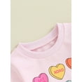 thumbnail image 5 of Toddler Baby Girl Boy Valentines Day Outfit Long Sleeve Crewneck  Sweatshirt Oversized Pullovers Fall Clothes, 5 of 7