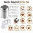 thumbnail image 5 of 16 Piece Coffee Stencil Set with Stainless Steel Powder Shakers for Latte, Cappuccino and Cupcake Decoration, TIKA, 5 of 7