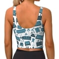 thumbnail image 4 of Picia Modern Furniture Sports Bra for Women,Padded Strappy Sports Bras Medium Support Yoga Bra with Removable Cups,Running Yoga Bra-X-Large, 4 of 9