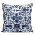 thumbnail image 2 of Navy Blue Boho Throw Pillow Covers, Soft Pillowcases with Invisible Zipper, Ehtnic Abstract Art Modern Geometric Decorative Square Pillow Cushion Covers for Living Room Couch Sofa Bed 20x20 Inches, 2 of 8