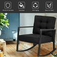 thumbnail image 3 of Demifill Patio Rattan Rocker Outdoor Glider Rocking Chair Cushion Lawn, Patio Chair for Outdoor, Black, 3 of 12