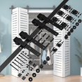 thumbnail image 4 of TSMST 48" Bi-Folding Sliding Barn Door Hardware Kit for 4 Doors, Suitable for Less 11.5" Wide Door,Used for Kitchen, Bathroom, No Doors, 4 of 7