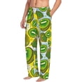 thumbnail image 2 of Daiia Watercolor Kiwi Fruits Summer Men's Sleep Pant with Pockets and Drawstring,Pajama Pants-Medium, 2 of 9