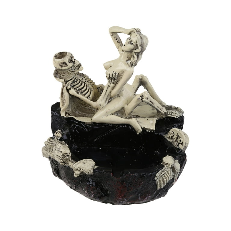 DWK Spooky Halloween Ashtray | Mythical Fantasy Home Decorative Sculptures Ashtray | Medieval and Gothic Gifts and Home Decor (Death Defying)