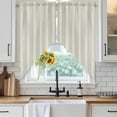 thumbnail image 6 of Light Green Lines Swag Valances for Windows, Kitchen Window Curtains Over Sink, Retro Minimalist Stripes Pattern Window Treatment Curtains for Living Room/Bedroom Curtains 2 Panel Sets 36"x45", 6 of 8