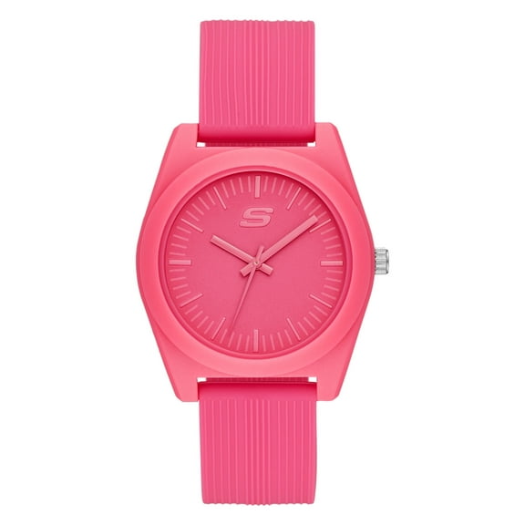 Skechers Ocean Gate 40MM Quartz Analog Bright Pink Silicone Watch
