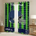 thumbnail image 2 of Erosebridal Rugby Sports Curtains Pack of 2(38x45),Seatle Black Out Curtains,Green Blue Curtains for Living Room For Teens,Breathable Room Decoration, 2 of 6