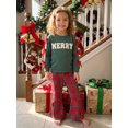 thumbnail image 4 of RUINIXCW Toddler Girl Christmas Outfits Letter Embroidery Sweatshirt and Flare Pants, 4 of 8