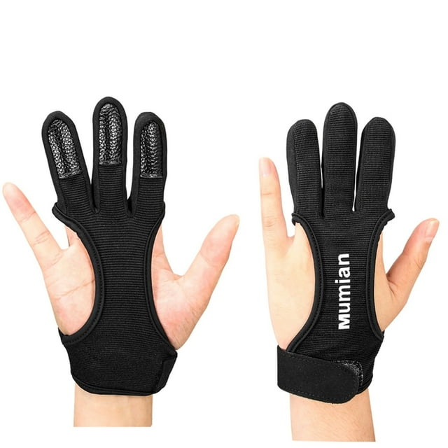 1 Pce Gants Respirants Absorbés Multi-Usages Faits à la Main pour Tir Chasse Protection Trois Doigts pour Hommes Femmes & Jeunes