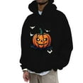 thumbnail image 2 of Halloween Pumpkin Hoodies for Men 2025 Spooky Pumpkin Graphic Hooded Sweatshirt Halloween Pullover Tops, 2 of 5