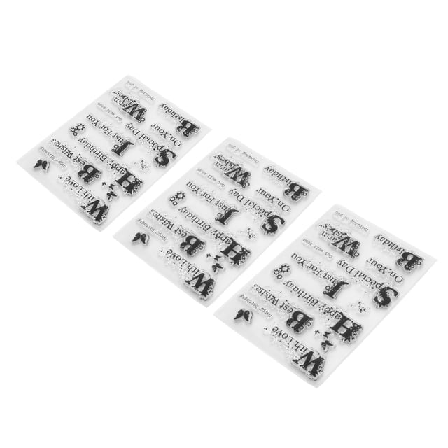 Sello transparente, 3 piezas de sello transparente en relieve, sellos para manualidades, uso conveniente