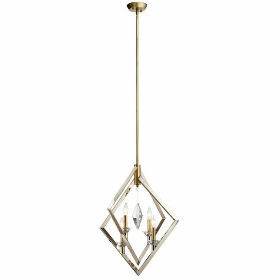 43051PN Kichler Lighting Layan - 4 Light Medium Chandelier - With Contemporary Inspirations - 26.75 Inches Tall By 24 Inches Wide
