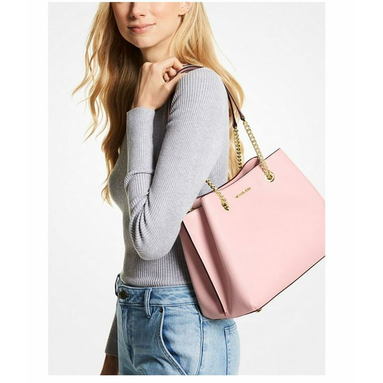 Michael Kors Teagen Large Jet Set Chain Tote Powder Blush Pink