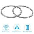 thumbnail image 4 of Unique Bargains 80mm Metal O Rings, 4 Pack 304 Stainless Steel Round Rings for Hardware Bags, 4 of 7