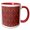 Red/White, variant on 3drose, Deep Rose Damask, 11oz Mug