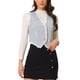 thumbnail image 1 of Chaleco a rayas INSPIRE CHIC para mujer con flecos, chaleco vintage de los años 50, M blanco, 1 of 6