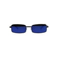 thumbnail image 1 of Mens Retro Vintage Narrow Rectangular OG Mirror Lens Sunglasses Gunmetal Blue, 1 of 4