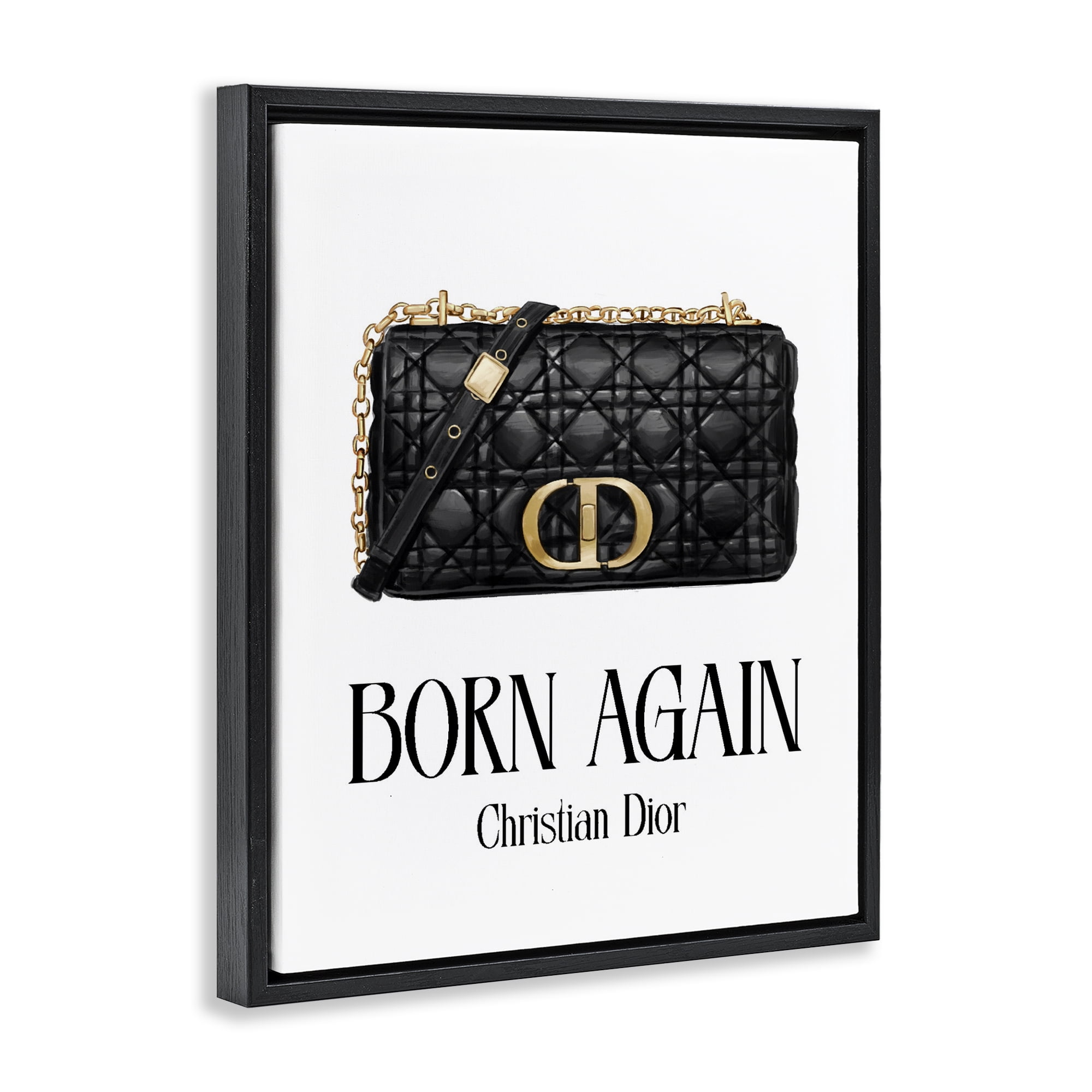 Stupell Industries Born Again Christian Bag Black Framed Floater Canvas Wall Art, design by Ziwei Li