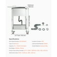 thumbnail image 5 of KFFKFF Rolling Cooler Cart for 32.8 Quart Cooler with Storage Shelf Portable Ice Chest Outdoor Beverage Cart Patio Party Cart, 5 of 9