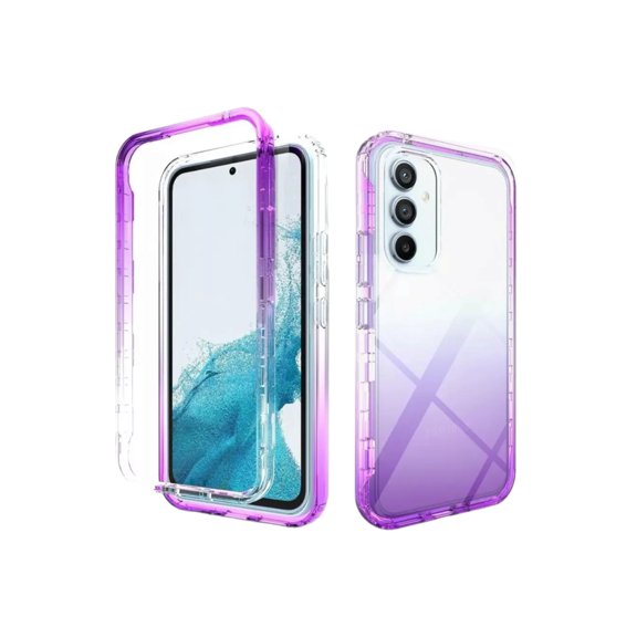 Funda 360 Degradada Cely Vesmir Uso Rudo Para Samsung A34 Morado con 2 Micas de Pantalla
