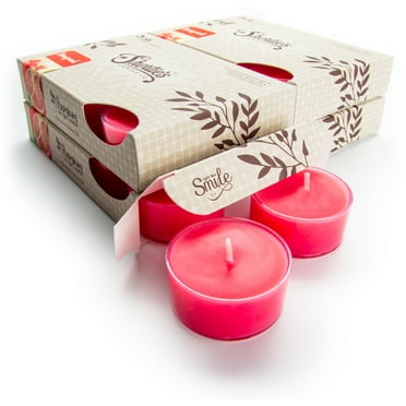 Pomegranate Tealight Candles Bulk Pack - 24 Red Premium Scented Tea Lights - Shortie's Candle Company