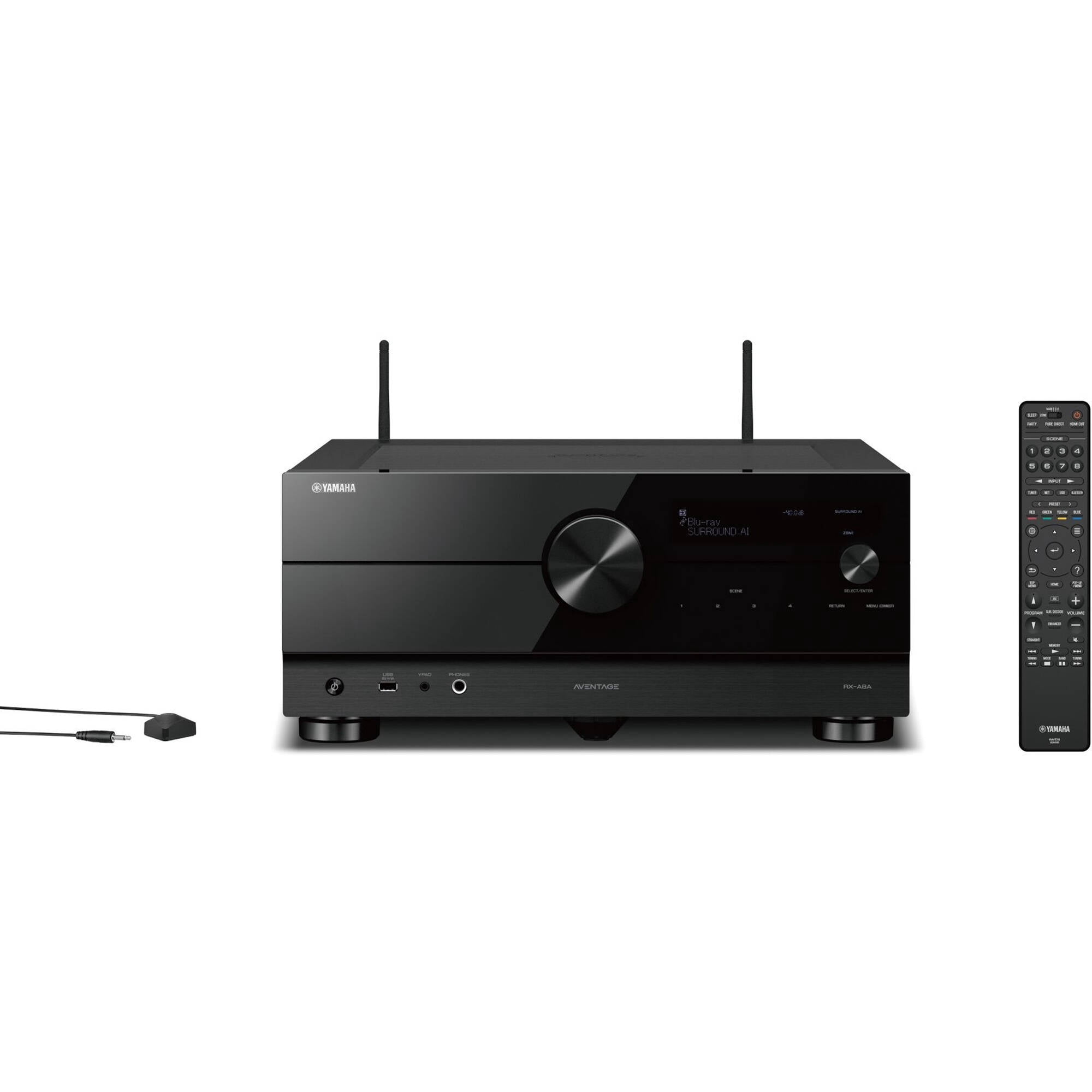 Yamaha AVENTAGE RX-A8A 11.2-Channel Surround Sound Network AV Receiver MusicCast Built-In Wi-Fi and Bluetooth Streaming Home Theater System Bundle With Accessories