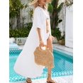 thumbnail image 5 of Bsubseach Kimono Coverup for Women White Half Sleeve Bathing Suit Cover Up Summer Beachwear, 5 of 9