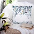 thumbnail image 4 of Green Blue Eucalyptus Leaves Throw Pillow Covers, Soft Pillowcases with Invisible Zipper, Summer Botanical Weeping Decorative Square Pillow Cushion Covers for Living Room Couch Sofa Bed 26x26 Inches, 4 of 8