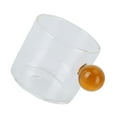 thumbnail image 3 of Tasse en Verre Transparente Résistante à la Chaleur avec Poignée en Boule 120ml Jaune, 3 of 14