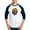 Blue/White, variant on CafePress - Vibrant Multicolor Skull - Cotton Baseball Jersey, 3/4 Raglan Sleeve Shirt