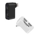 thumbnail image 2 of Matsuzay Adaptador giratorio de alta velocidad de 3 puertos USB 2.0 HUB USB Desktop Splitter para Tablet PC Juegos de teclado y mouse para computadora Negro, 2 of 5