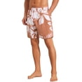 thumbnail image 4 of INSPIRE CHIC Men's Contrast Pattern Drawstring Bathing Summer Beach Shorts 38 Light Orange, 4 of 4