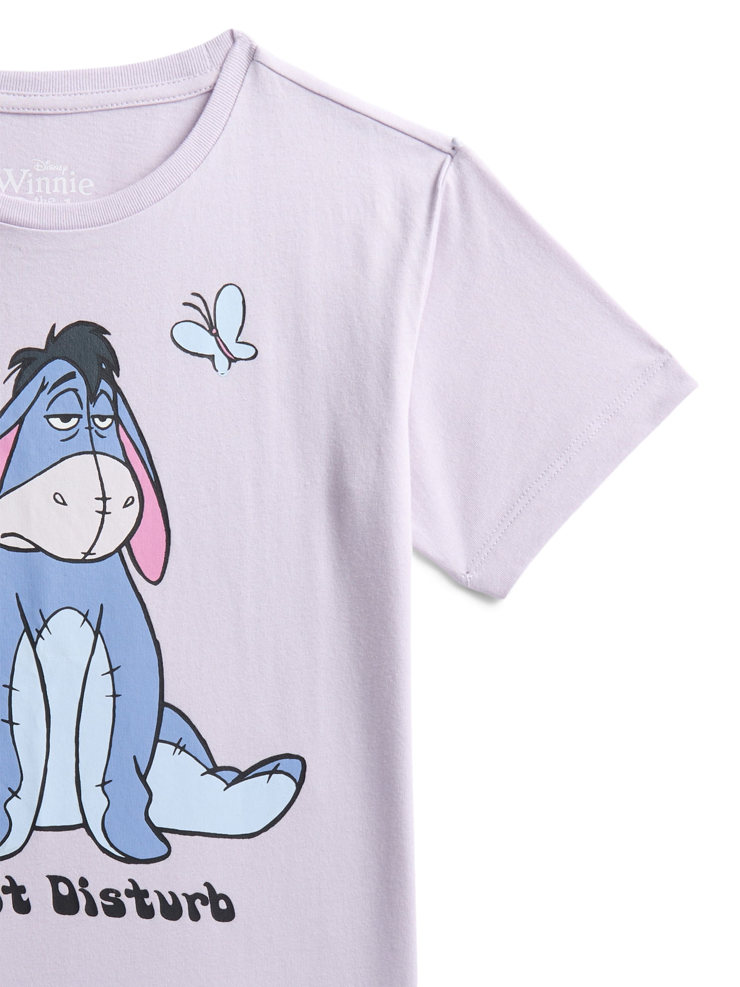 Winnie the Pooh Girls Do Not Disturb Graphic Tee with Short Sleeves, Sizes 4-16