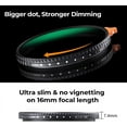 thumbnail image 5 of K&F CONCEPT 58mm Putter Variable ND Filter ND2-ND400 (1-9 Stops) 28 Multi-Layer Coatings Import AGC Glass Adjustable Neutral Density Filter for Camera Lens (Nano-x Series), 5 of 9