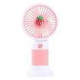 thumbnail image 5 of Usb Rechargeable Handheld Fan Portable Personal Desk Fan with 3 Speeds Quiet Operation for Office Student Dorm Travel Use, UKHBMC | Pink, 5 of 7