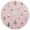 Pink Christmas Pattern, variant on 15 Inch Round Grid Plate Mats Heat Non-Slip Resistant PVC Placemats for Kitchen Dining Table Decor Pink and White Christmas Motifs 1PCS