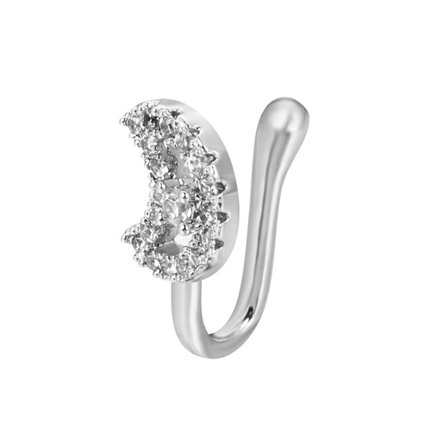 Anillo de nariz falsa en forma de U Diamante tachonado Mariposa Nariz Clavo Sin agujero Nariz Clip Piercing Joyería Wmkox8yi sjalhkljlk5388