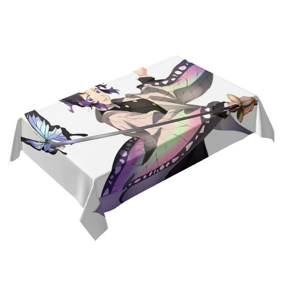 Kochou Shinobu Themed Square Tablecloth 54 * 72 Inches Durable Stylish