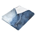 thumbnail image 6 of Qxltty Ink Blue White Marble Soft Cozy Fluffy Blankets for Couch Sofa Chair Bed Camping Picnic Travel Lightweight Bed 50×60inch, 6 of 7