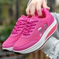 thumbnail image 6 of Women's Solid Sneakers Mesh Lace Up Comfortable Breathable Running Shoes Black 38, 6 of 6