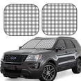 thumbnail image 1 of Wukai Gray Checkboard Car Front Windshield Sun Shade,Sun Visor Shield Block Automotive Interior Protector Blocks UV Rays-Small, 1 of 6