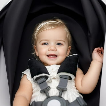Strap Covers For Baby Car Seat Belt Universal Fit Stroller Belt Strap cover Black minky