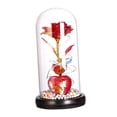 thumbnail image 2 of Decoración de cubierta de vidrio con flores para el Día de la Madre, San Valentín, fiesta de cumpleaños Lámpara blanca, 2 of 9