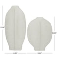 thumbnail image 3 of CosmoLiving by Cosmopolitan 18", 13"H Abstract Textured White Ceramic Vase, Set of 2, 3 of 7