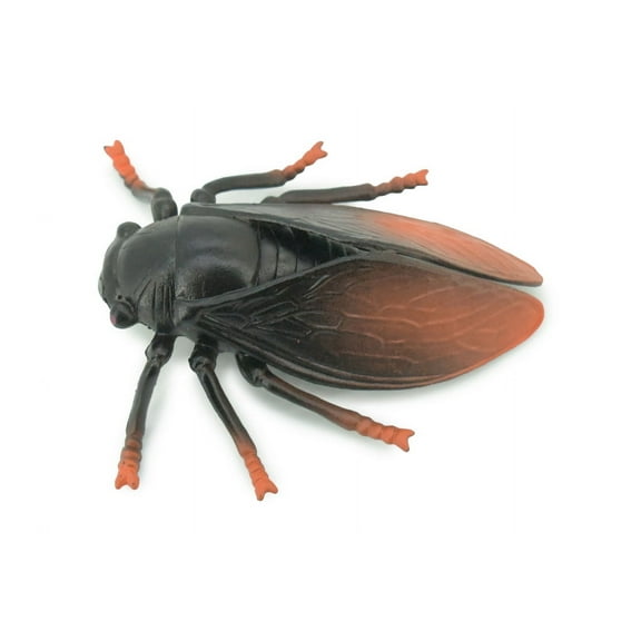 Cicada Toy, Cicadidae, Hand Painted, Rubber Insect, Educational, Realistic Figure, Lifelike Model, Gift, 4" AR21 B329
